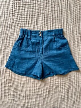 notPERFECTLINEN ‘Soller Shorts’ in Indigo - Size S